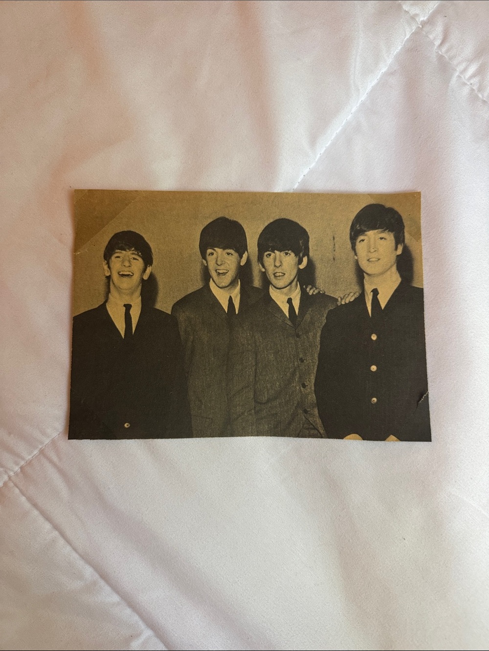 Vintage 5"x7" Black & White The Beatles 1964 Photo Print Magazine Cutout